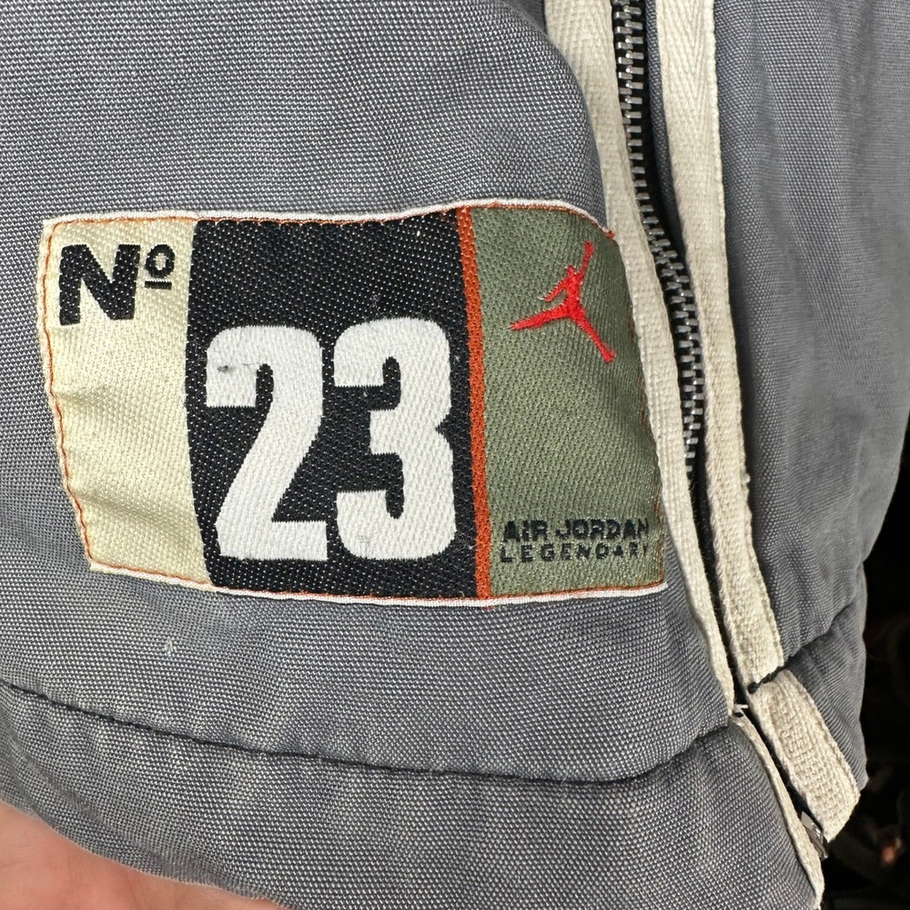 Vintage 90s Nike Air Jordan Legendary No 23 XL Gray Full Zip Jacket RN56323 - Picture 7 of 14